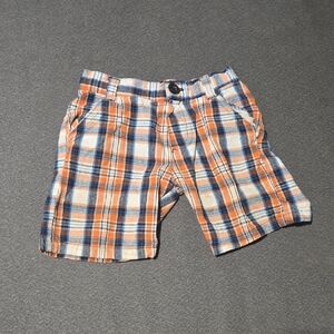 U.S. Polo Assn. Orange and Blue Plaid Shorts